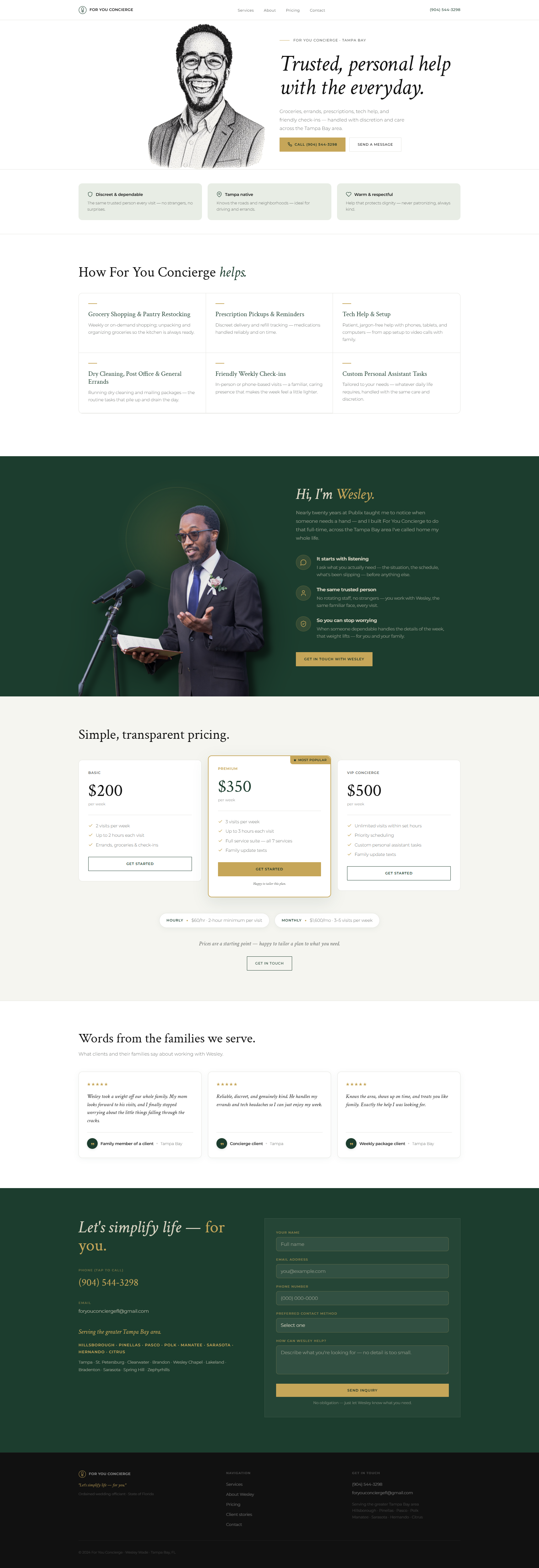 For You Concierge website